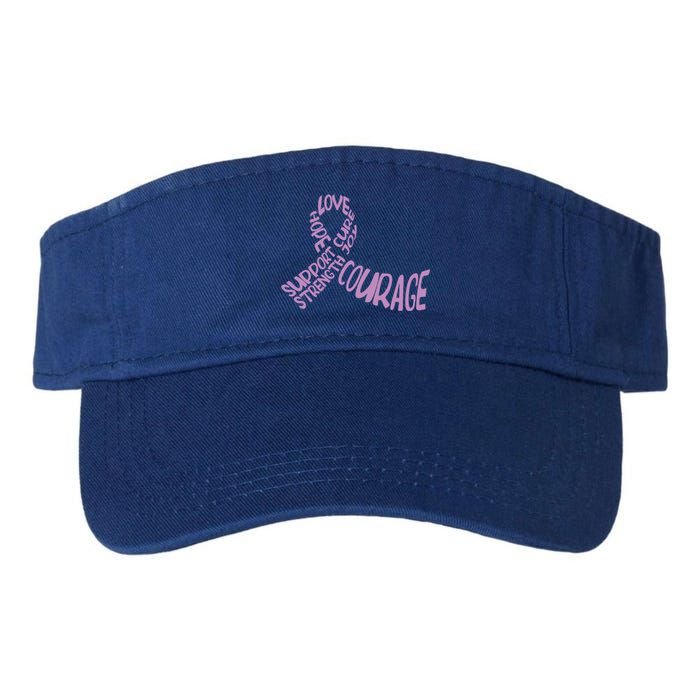 Hope Love Support Testicular Cancer Awareness Month Warriors Gift Valucap Bio-Washed Visor