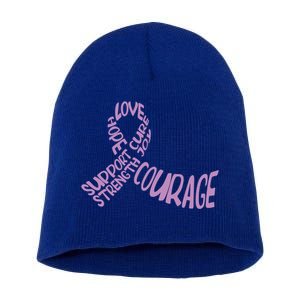 Hope Love Support Testicular Cancer Awareness Month Warriors Gift Short Acrylic Beanie