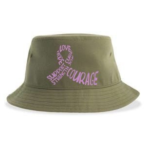 Hope Love Support Testicular Cancer Awareness Month Warriors Gift Sustainable Bucket Hat