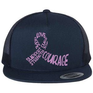 Hope Love Support Testicular Cancer Awareness Month Warriors Gift Flat Bill Trucker Hat