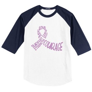 Hope Love Support Testicular Cancer Awareness Month Warriors Gift Baseball Sleeve Shirt