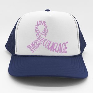 Hope Love Support Testicular Cancer Awareness Month Warriors Gift Trucker Hat