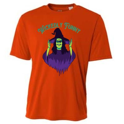 Halloween Lovers Sarcastic Spooky Witch Wickedly Funny Adult Gift Cooling Performance Crew T-Shirt