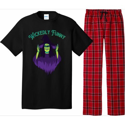 Halloween Lovers Sarcastic Spooky Witch Wickedly Funny Adult Gift Pajama Set