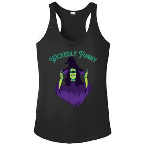 Halloween Lovers Sarcastic Spooky Witch Wickedly Funny Adult Gift Ladies PosiCharge Competitor Racerback Tank