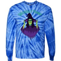 Halloween Lovers Sarcastic Spooky Witch Wickedly Funny Adult Gift Tie-Dye Long Sleeve Shirt