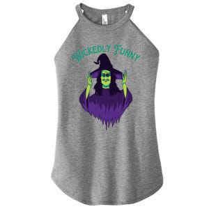 Halloween Lovers Sarcastic Spooky Witch Wickedly Funny Adult Gift Women's Perfect Tri Rocker Tank