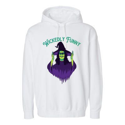 Halloween Lovers Sarcastic Spooky Witch Wickedly Funny Adult Gift Garment-Dyed Fleece Hoodie