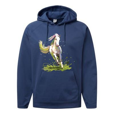 Horse Lover Shirts Girl Horseback Riding Equestrian Horse Performance Fleece Hoodie