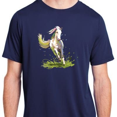 Horse Lover Shirts Girl Horseback Riding Equestrian Horse Adult ChromaSoft Performance T-Shirt