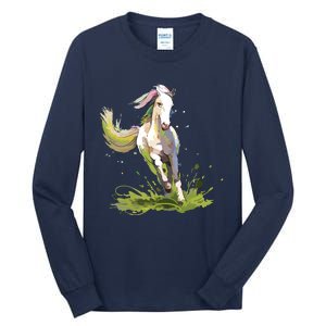 Horse Lover Shirts Girl Horseback Riding Equestrian Horse Tall Long Sleeve T-Shirt