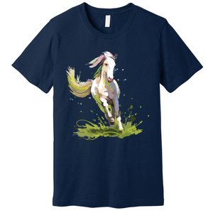 Horse Lover Shirts Girl Horseback Riding Equestrian Horse Premium T-Shirt