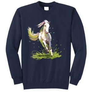 Horse Lover Shirts Girl Horseback Riding Equestrian Horse Tall Sweatshirt