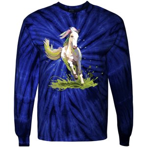 Horse Lover Shirts Girl Horseback Riding Equestrian Horse Tie-Dye Long Sleeve Shirt