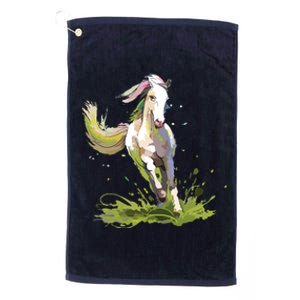 Horse Lover Shirts Girl Horseback Riding Equestrian Horse Platinum Collection Golf Towel