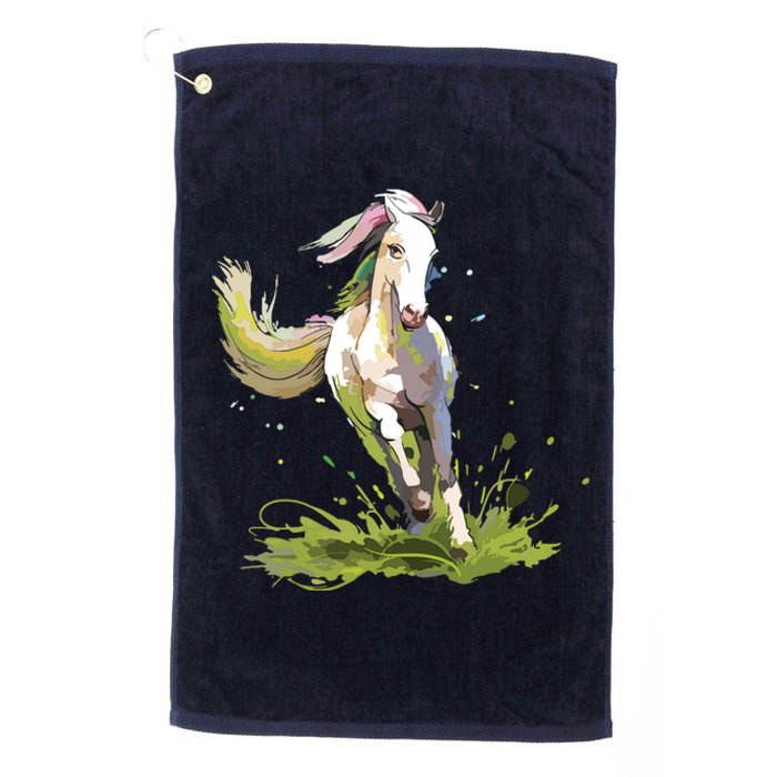 Horse Lover Shirts Girl Horseback Riding Equestrian Horse Platinum Collection Golf Towel