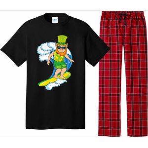 Hawaiian Leprechaun St Patricks Day Surfing Leprechaun Cute Gift Pajama Set