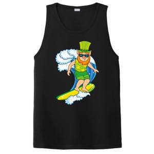 Hawaiian Leprechaun St Patricks Day Surfing Leprechaun Cute Gift PosiCharge Competitor Tank