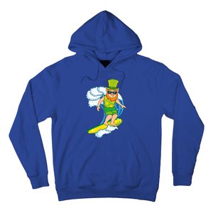 Hawaiian Leprechaun St Patricks Day Surfing Leprechaun Cute Gift Hoodie