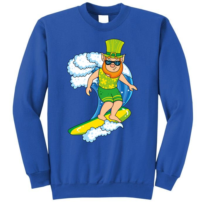 Hawaiian Leprechaun St Patricks Day Surfing Leprechaun Cute Gift Sweatshirt