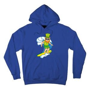 Hawaiian Leprechaun St Patricks Day Surfing Leprechaun Cute Gift Tall Hoodie