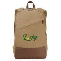 Horseshoe Lucky St Patrick's Day Cotton Canvas Backpack