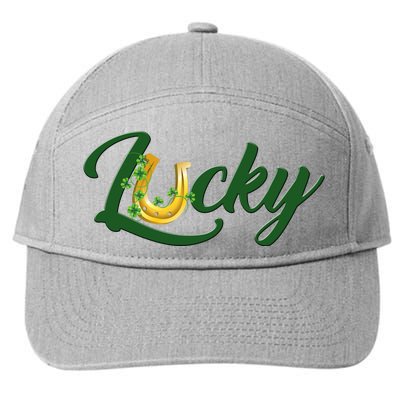 Horseshoe Lucky St Patrick's Day 7-Panel Snapback Hat