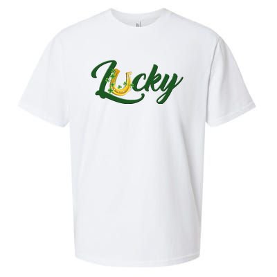 Horseshoe Lucky St Patrick's Day Sueded Cloud Jersey T-Shirt