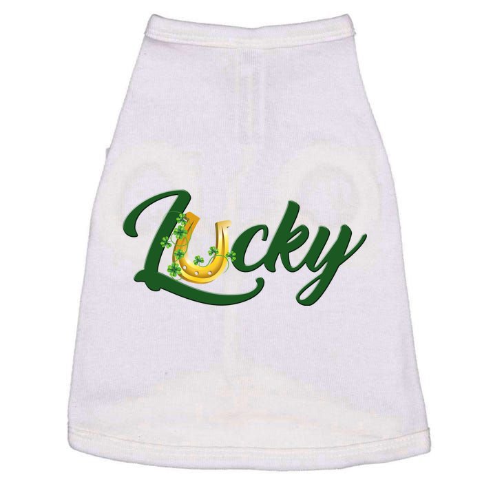 Horseshoe Lucky St Patrick's Day Doggie Tank