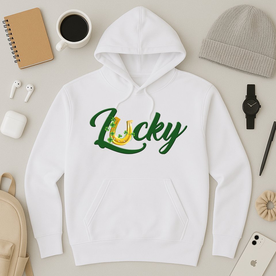 Horseshoe Lucky St Patrick's Day Hoodie