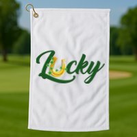 Horseshoe Lucky St Patrick's Day Golf Towel
