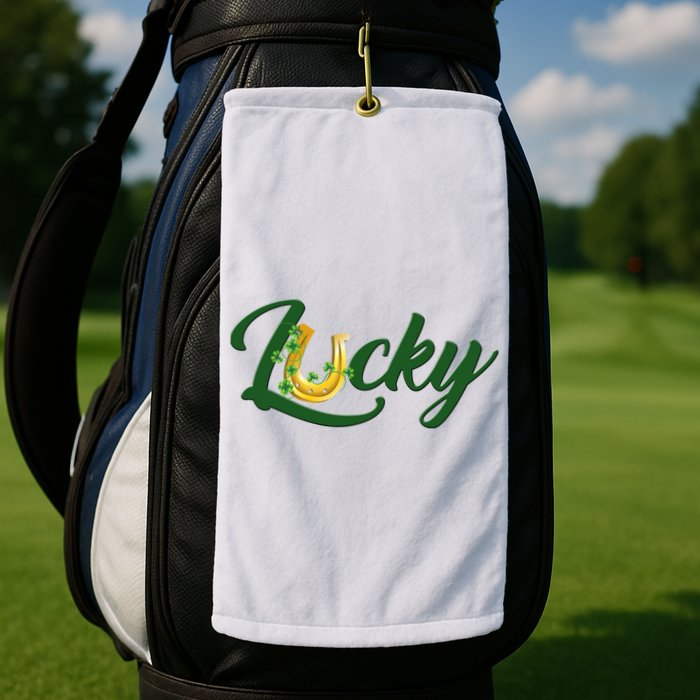Horseshoe Lucky St Patrick's Day Golf Towel
