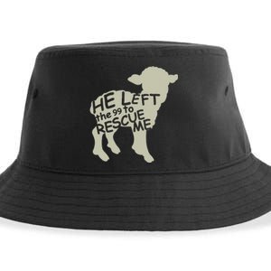 He Left The 99 To Rescue Me Religious Christian Sustainable Bucket Hat