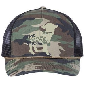 He Left The 99 To Rescue Me Religious Christian Retro Rope Trucker Hat Cap