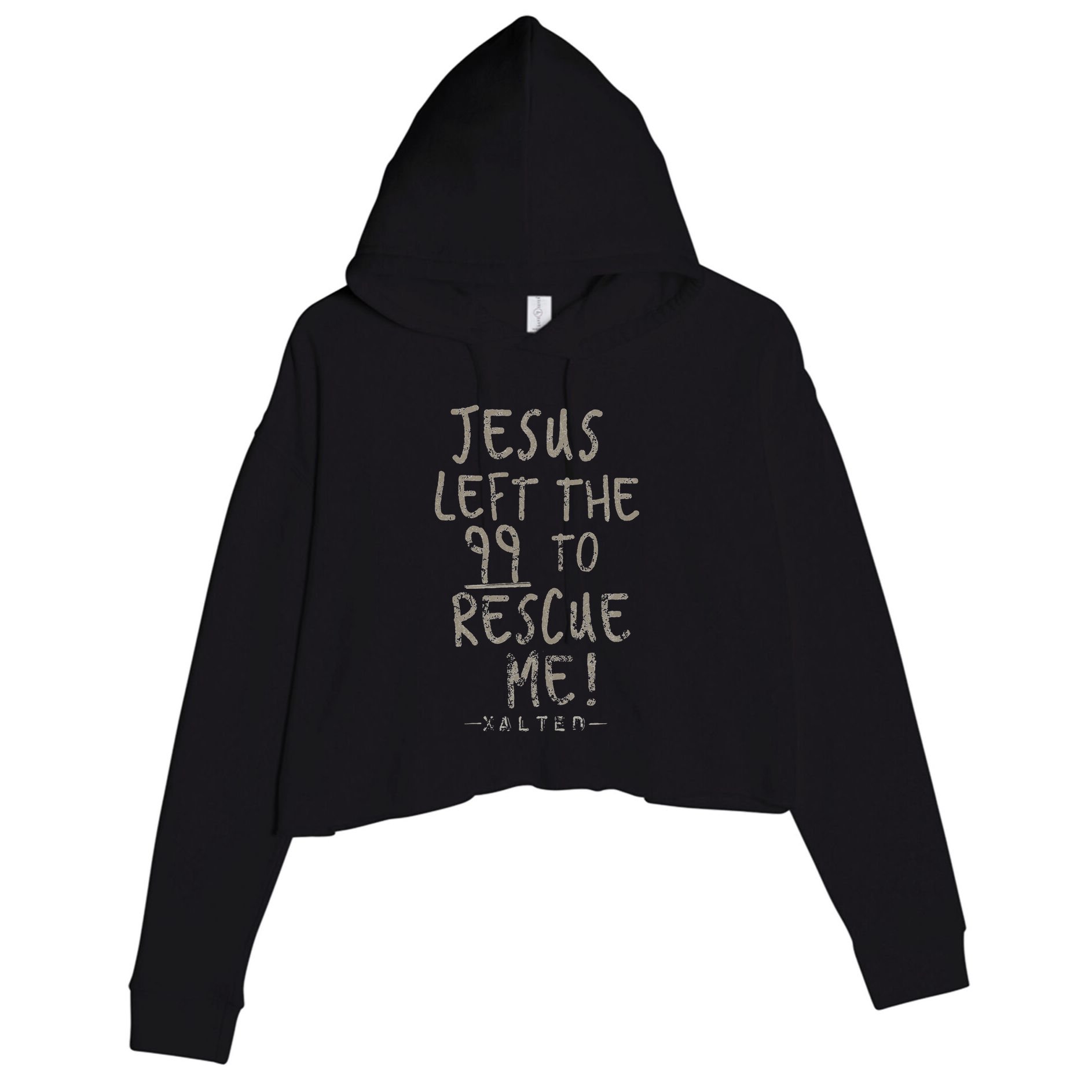 He Left The 99 To Rescue Me Christian Gifts Crop Fleece Hoodie