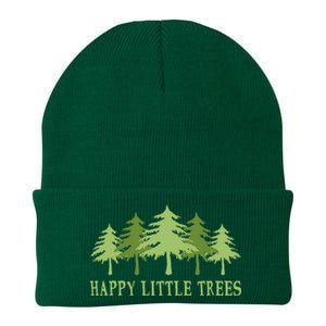 Happy Little Trees Knit Cap Winter Beanie