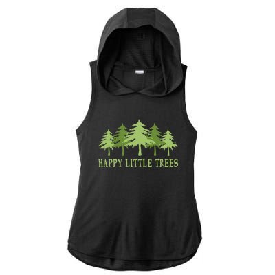 Happy Little Trees Ladies PosiCharge Tri-Blend Wicking Draft Hoodie Tank