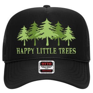 Happy Little Trees High Crown Mesh Back Trucker Hat