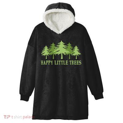 Happy Little Trees Hooded Wearable Blanket