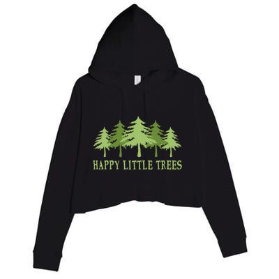 Happy Little Trees Crop Fleece Hoodie