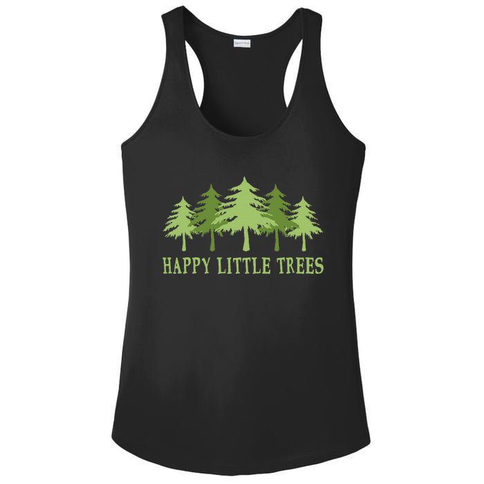 Happy Little Trees Ladies PosiCharge Competitor Racerback Tank