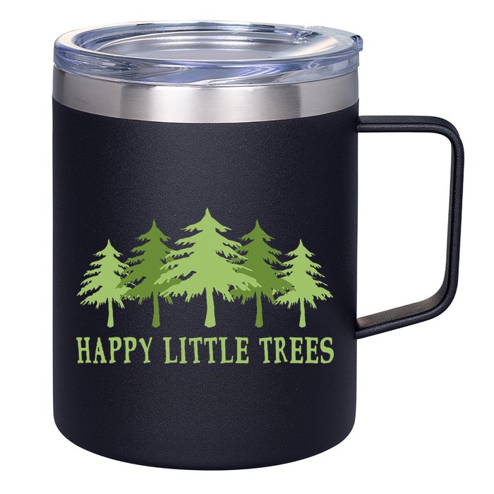 Happy Little Trees 12oz Stainless Steel Coffee Mug