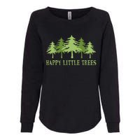 Happy Little Trees Womens California Wash Sweatshirt