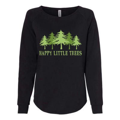 Happy Little Trees Womens California Wash Sweatshirt