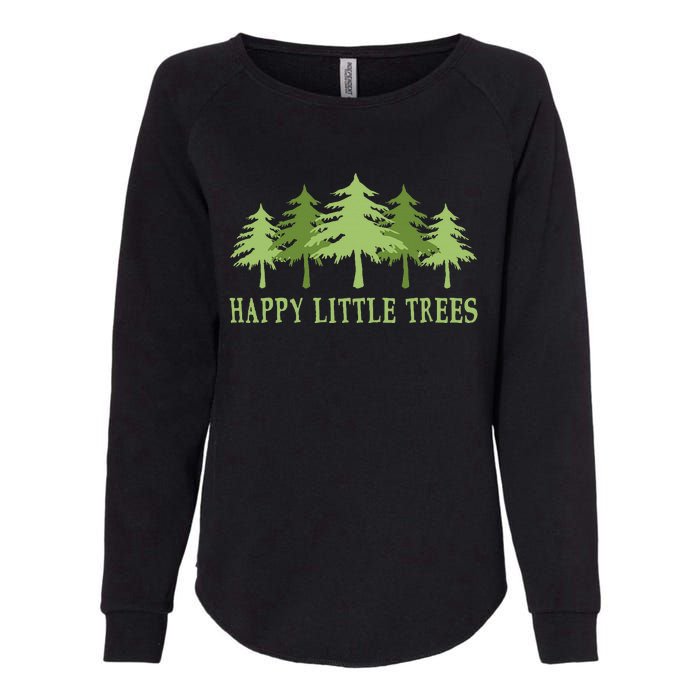 Happy Little Trees Womens California Wash Sweatshirt