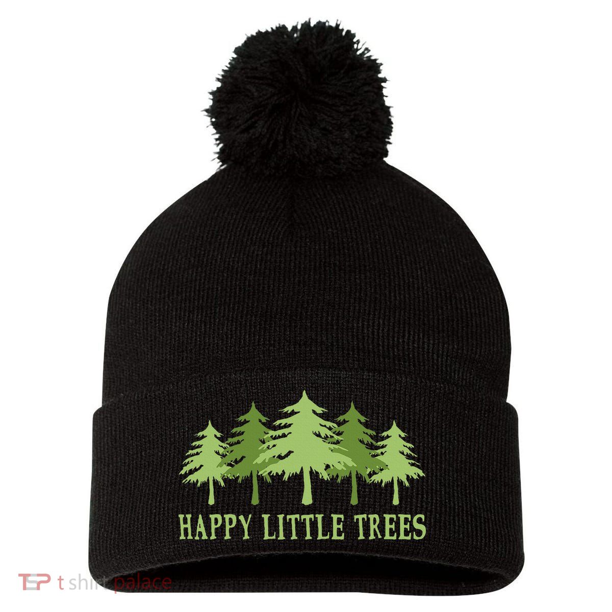Happy Little Trees Pom Pom 12in Knit Beanie