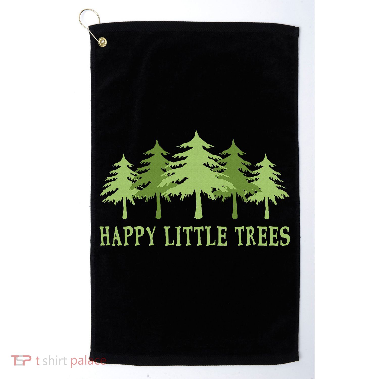 Happy Little Trees Golf Towel