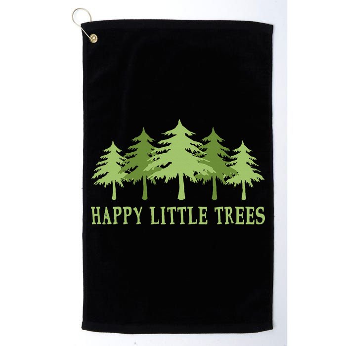 Happy Little Trees Golf Towel