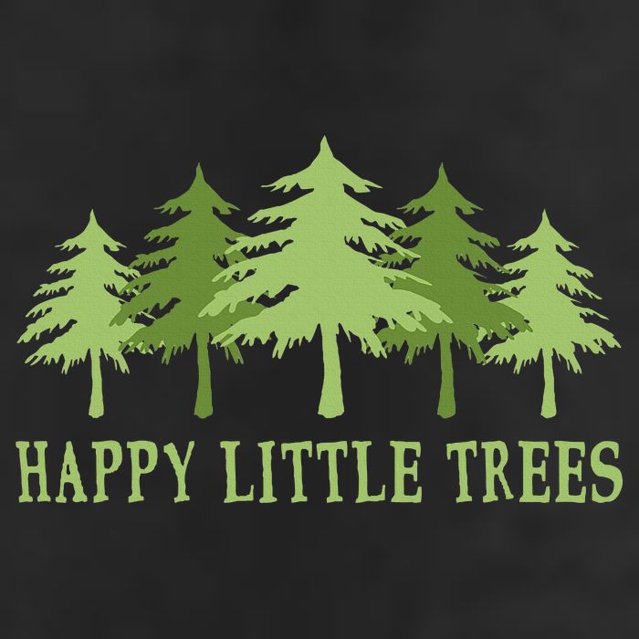 Happy Little Trees Golf Towel