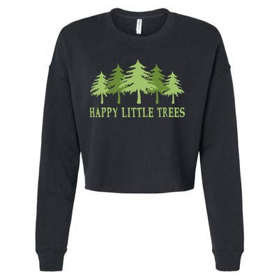 Happy Little Trees Cropped Pullover Crew